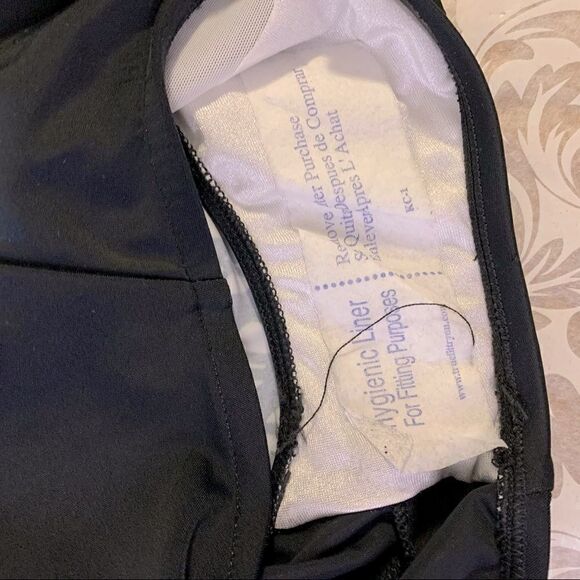 Maxine of Hollywood Swimsuit Black White Padded Adj Straps Layered Size 6 NWOT - Picture 6 of 6